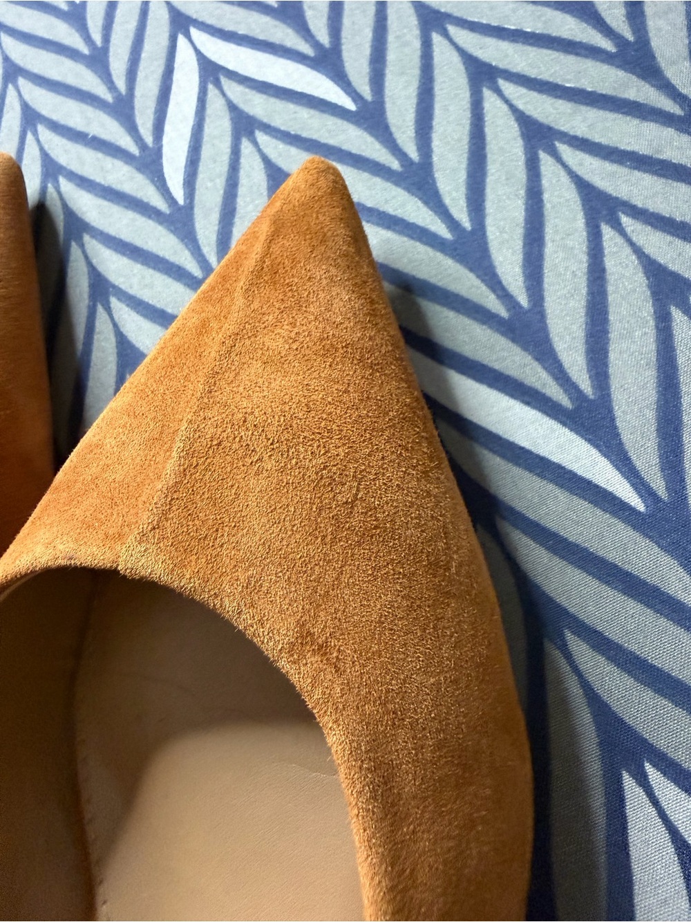 Sam Edelman Pointed Slingback Flats in Rust Suede - Picture 2 of 5